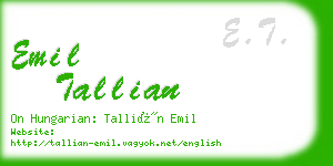 emil tallian business card